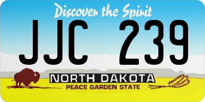 ND license plate JJC239