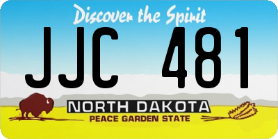ND license plate JJC481