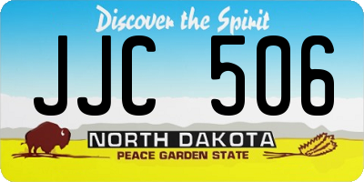 ND license plate JJC506