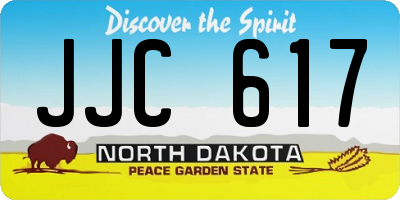 ND license plate JJC617
