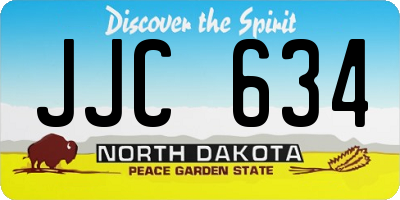 ND license plate JJC634