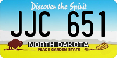 ND license plate JJC651