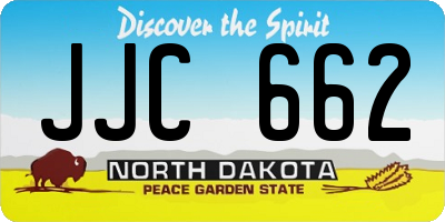 ND license plate JJC662