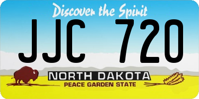 ND license plate JJC720