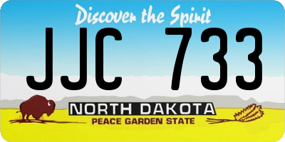 ND license plate JJC733