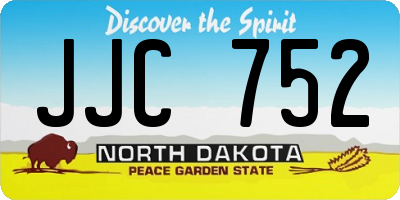 ND license plate JJC752
