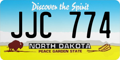 ND license plate JJC774