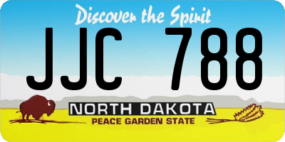 ND license plate JJC788