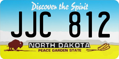 ND license plate JJC812
