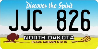 ND license plate JJC826