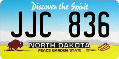ND license plate JJC836