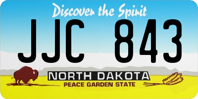 ND license plate JJC843