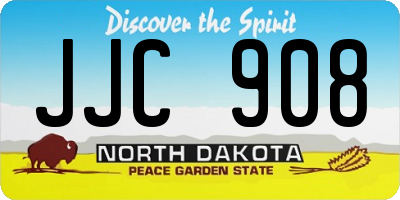 ND license plate JJC908