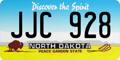 ND license plate JJC928