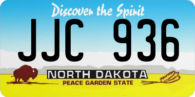 ND license plate JJC936