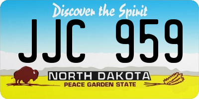 ND license plate JJC959