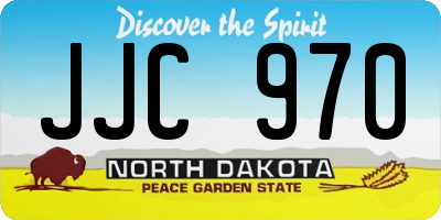 ND license plate JJC970