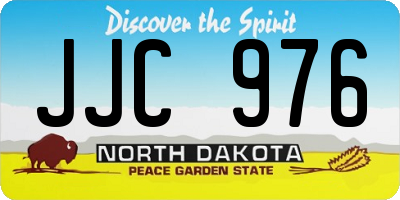ND license plate JJC976