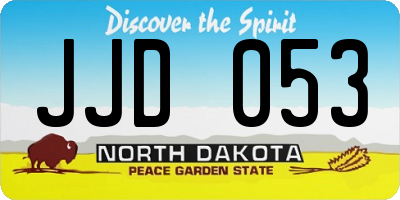 ND license plate JJD053