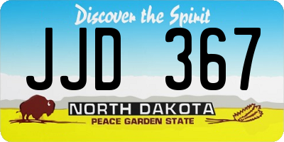ND license plate JJD367
