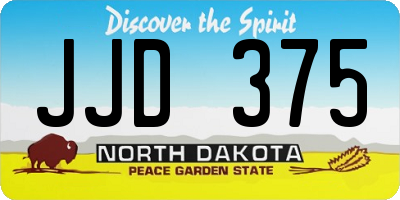 ND license plate JJD375