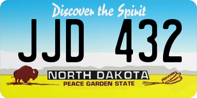 ND license plate JJD432