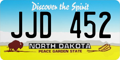 ND license plate JJD452