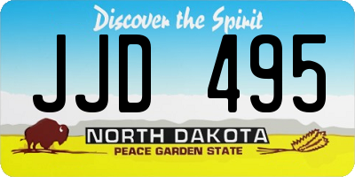 ND license plate JJD495