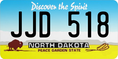 ND license plate JJD518