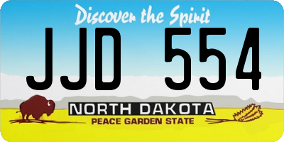 ND license plate JJD554