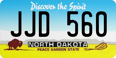 ND license plate JJD560