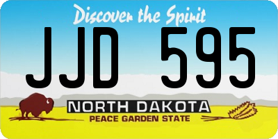 ND license plate JJD595