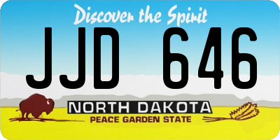 ND license plate JJD646