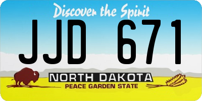 ND license plate JJD671
