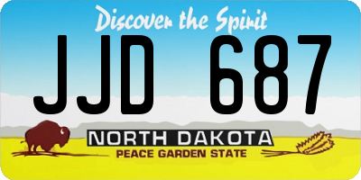 ND license plate JJD687