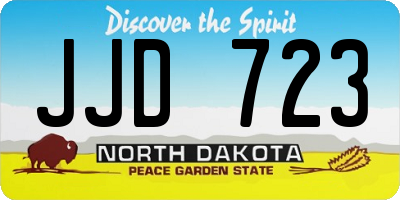 ND license plate JJD723