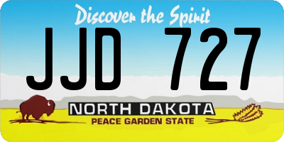 ND license plate JJD727