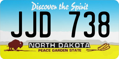 ND license plate JJD738