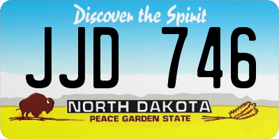 ND license plate JJD746