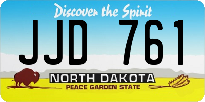 ND license plate JJD761