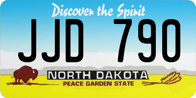 ND license plate JJD790