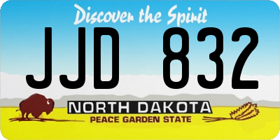 ND license plate JJD832