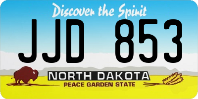 ND license plate JJD853