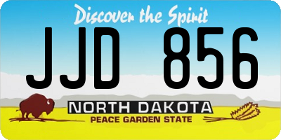 ND license plate JJD856