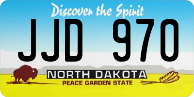 ND license plate JJD970
