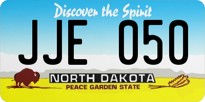ND license plate JJE050