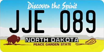 ND license plate JJE089