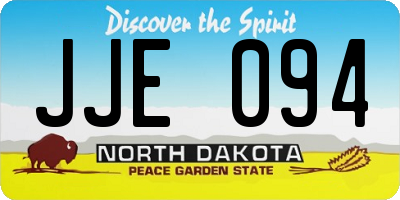 ND license plate JJE094