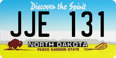 ND license plate JJE131