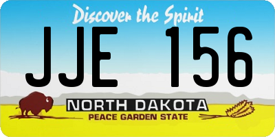 ND license plate JJE156